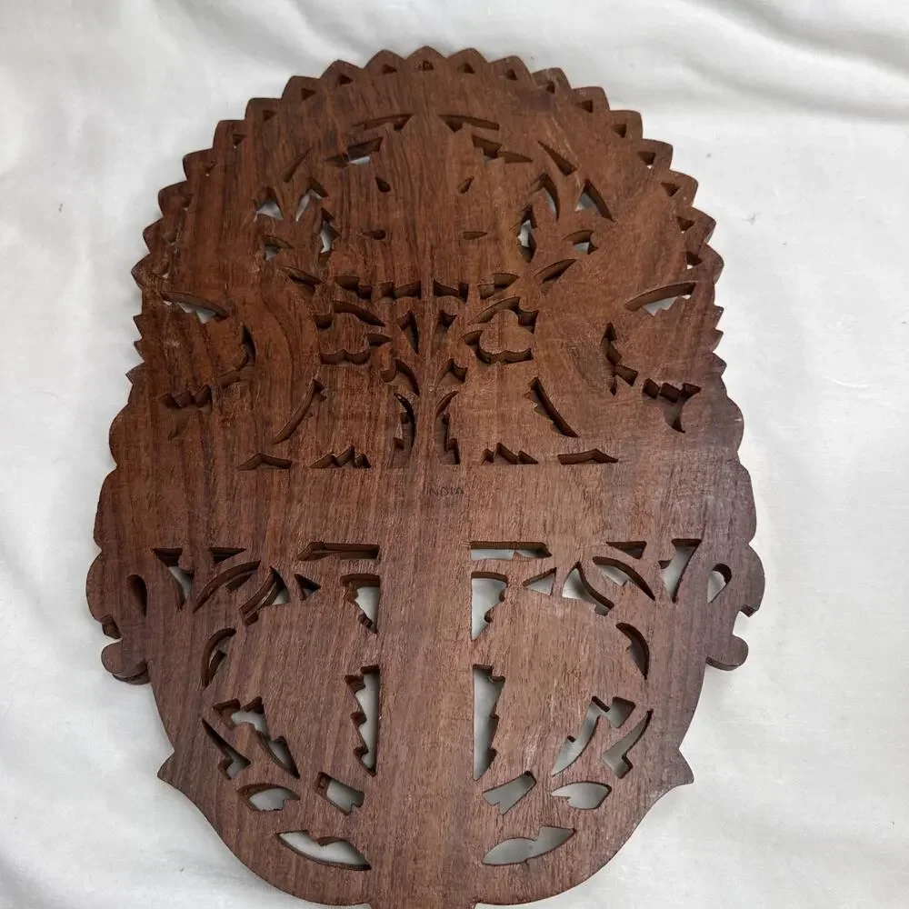 VNTG India Hand Carved Wood 5